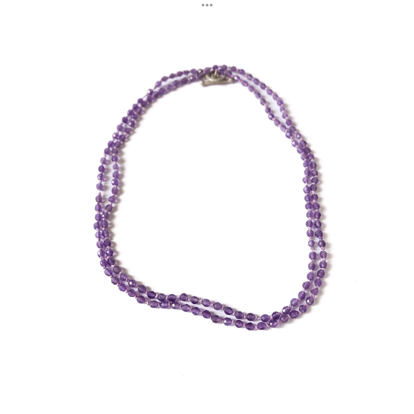 Amethystkette mit Silberverschluß.