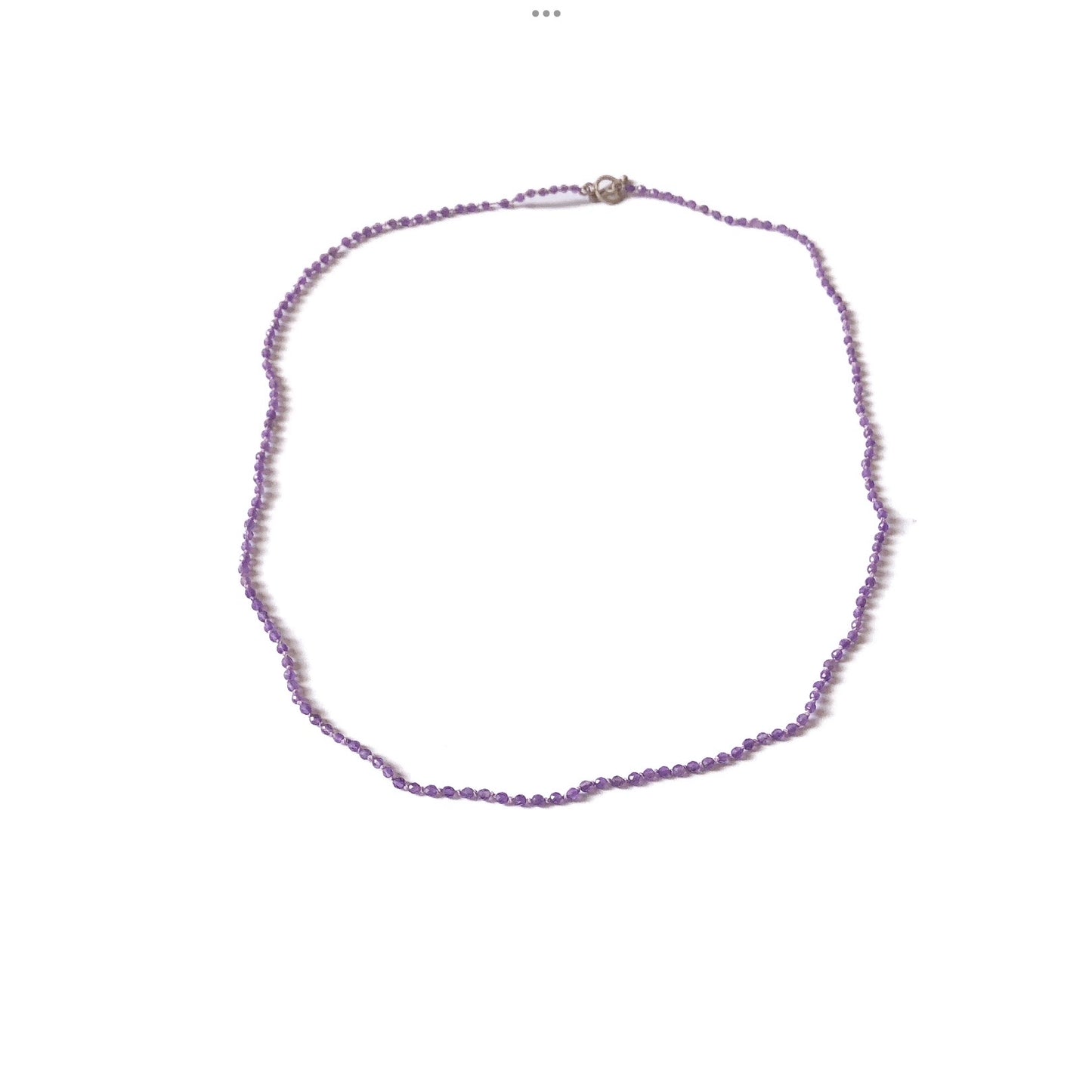Geknotete Amethystkette mit Silberverschluß