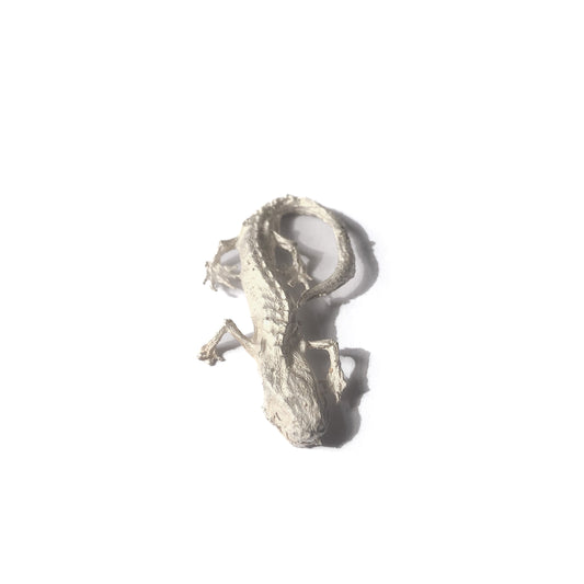 Freigestellter Silberanhänger Froschlurchenliebe, frontal fotografiert – handgefertigter Schmuck aus Bielefeld, inspiriert von Wandlung und Neubeginn.
